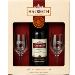 KIT HALBERTH VINHO BORDO SUAVE C/2 TACA