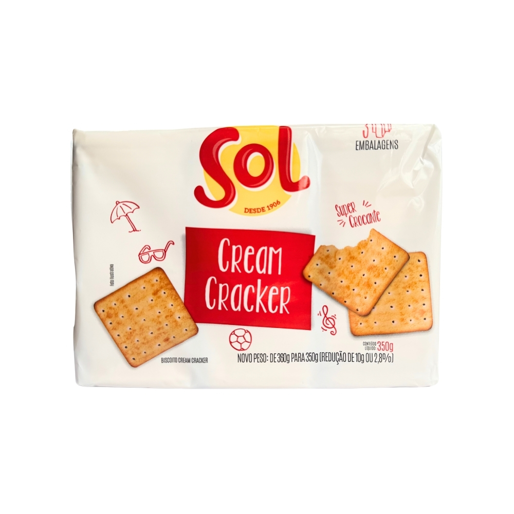 BISCOITO SOL CREAM CRACKER 350G