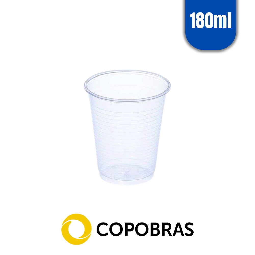 COPO DESC 180ML TRANS COPOBRAS 100X1